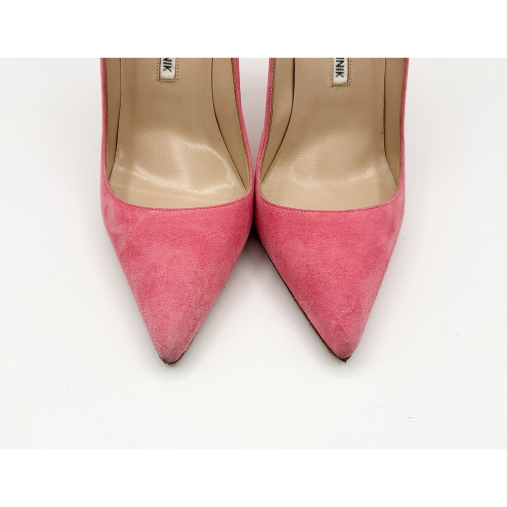 Manolo Blahnik Pink Suede Pointed Toe Stiletto Pumps BB 105mm Size EU 36 - Picture 5 of 16